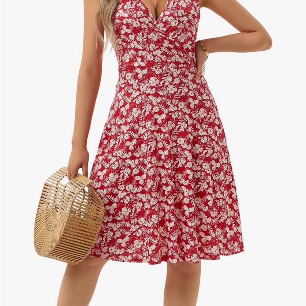 GUBerry Floral Red Dress M